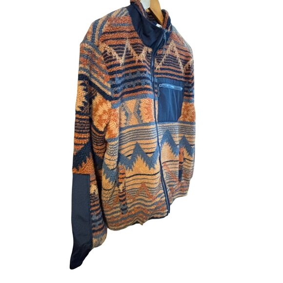 Mountain & Isles NWT Sherpa Fleece Multicolor Full Zip Jacket Sz Large - Picture 3 of 6